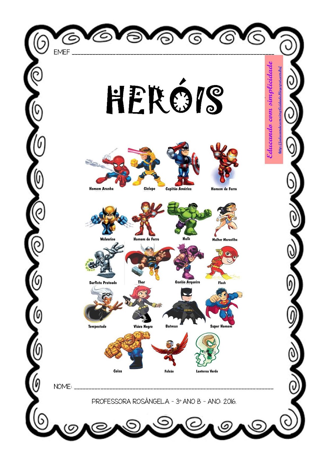 Plano de aula - 8o ano - Superlativos com super-heróis
