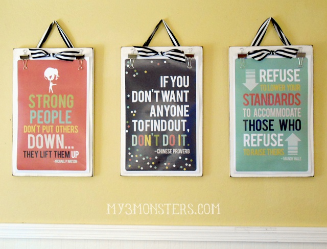 Inspirational {Interchangeable} Quote Boards at /