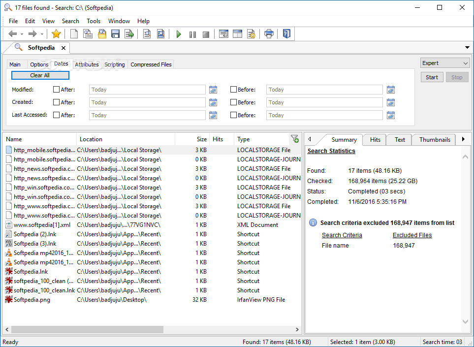 Stat file. Stat file