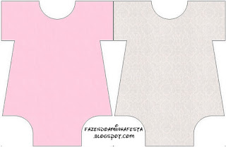 Pink, Lilac and Grey: Free Printable Invitations. Pink, Lilac and Grey Body Baby invitation.