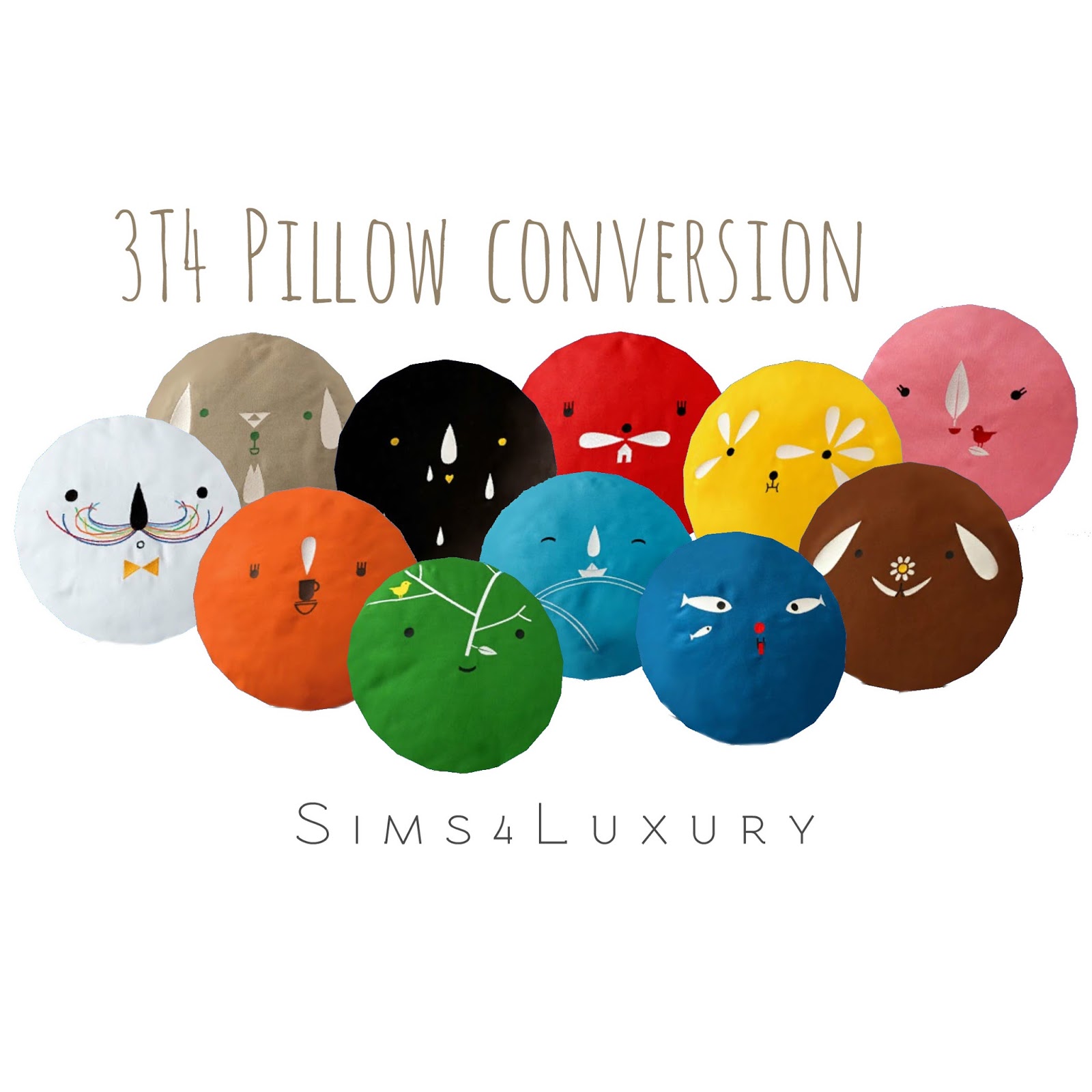 Sims 4 CC's - The Best: TS3 Pillows Conversions by Sims4Luxury