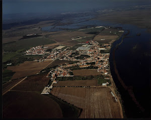 Vista aérea de Azinhaga do Ribatejo