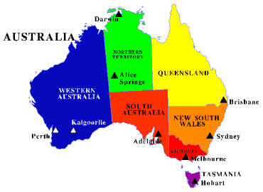 About Australia Country: What is the popular states in Australia