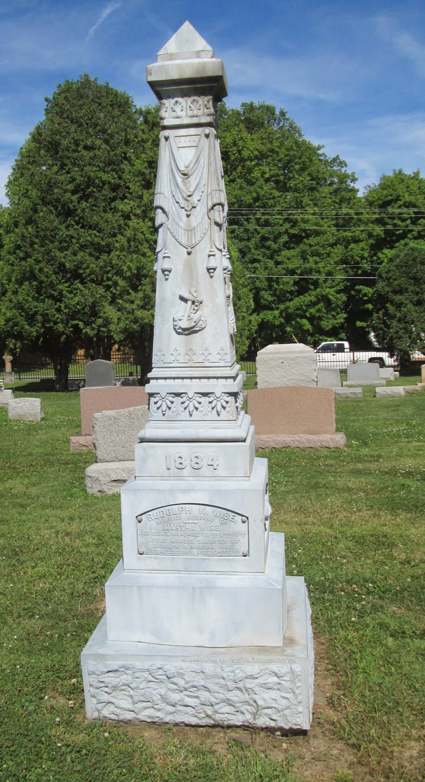 Graveyard Rabbit of Sandusky Bay Wise Monument at Brighton Township