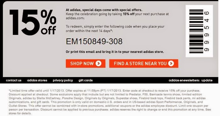 adidas coupons in store