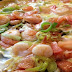 Jumbo Sautéed Shrimps And Leeks Omelet Recipe