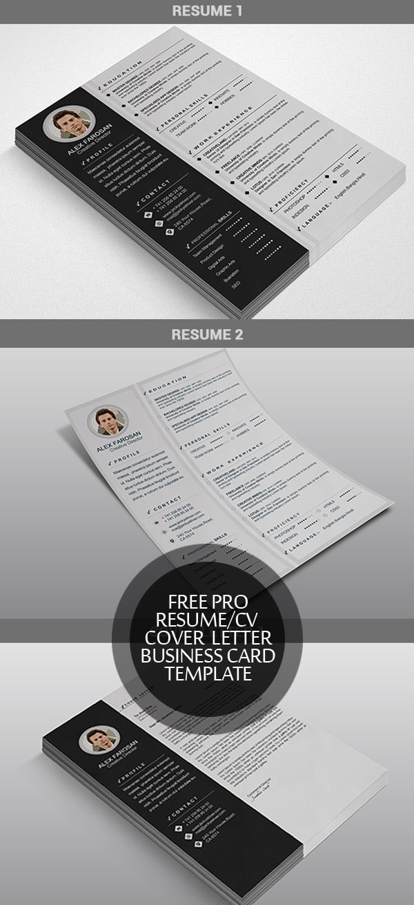 Free Resume/CV + Cover Letter + Business Card Template Template Resume / CV Terbaru 2017 - Free Resume/CV + Cover Letter + Business Card Template