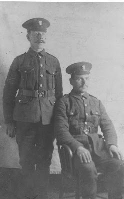 Seated Private Jack Reardon of Thornley took part in the trench raid as a bayonetman but was to lose a leg on 1 July 1916. From Tyneside Irish by John Sheen. Seated Private Jack Reardon of Thornley took part in the trench raid as a bayonetman but was to lose a leg on 1 July 1916. From Tyneside Irish by John Sheen.