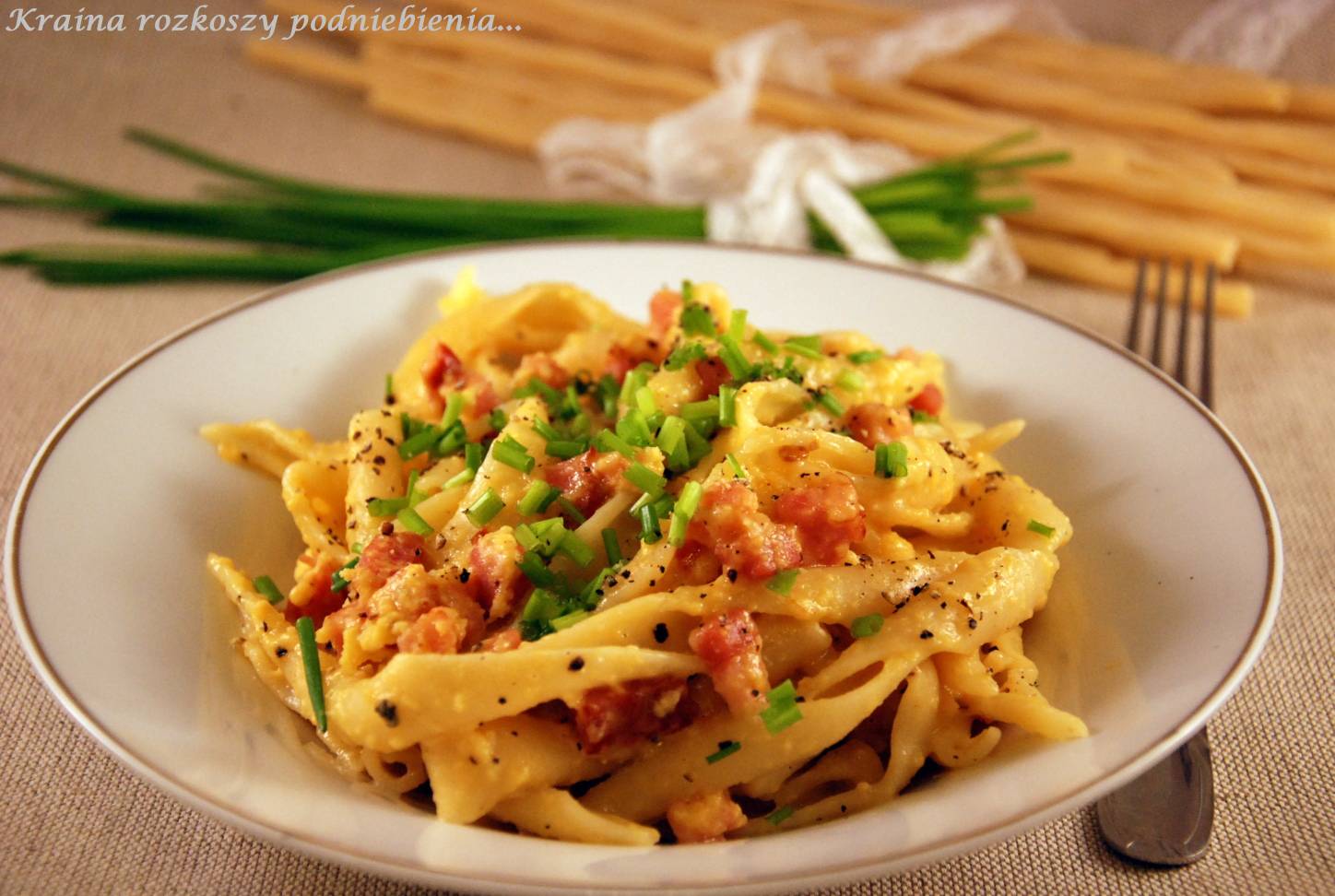 Fusilli al Torchio alla carbonara Kraina rozkoszy podniebienia...
