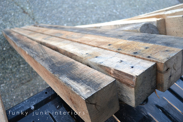 How I built a rustic pallet Farm Table Desk ~ Part 1, gathering the goods. This post shares where I found all my free pallet wood and cedar fence planks!