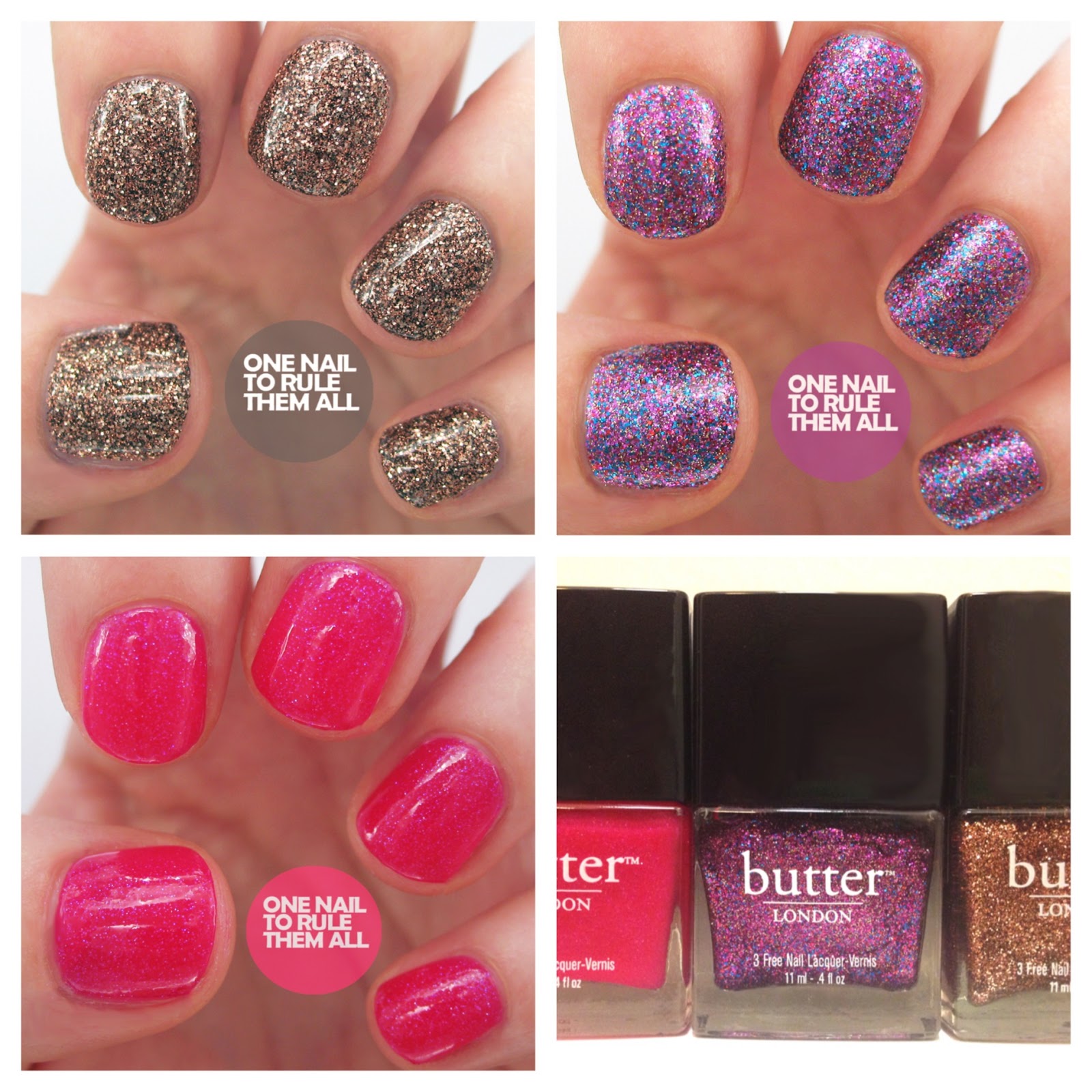 One Nail To Rule Them All: Butter LONDON Glitter Swatches
