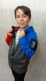 ReimaGO Activity Tracker Fleece Boy modelling ReimaGO fleece jacket