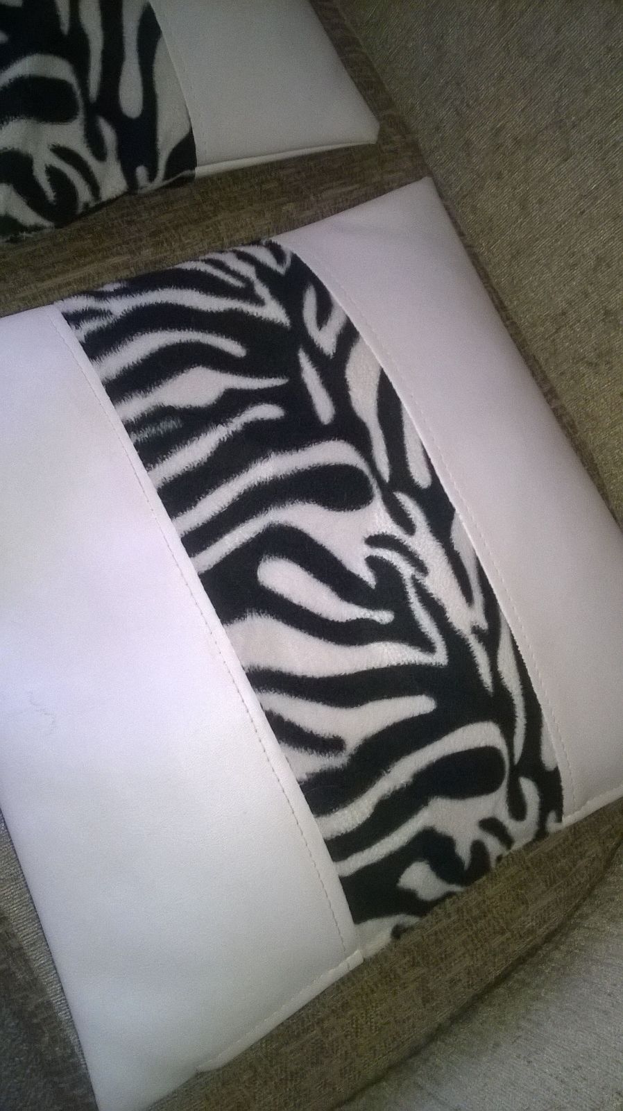 Luxury Decoration With Faux Fur Zebra Pillow Just Pillow