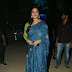 Anushka Shetty in Blue Saree at AWE Pre Release Event 