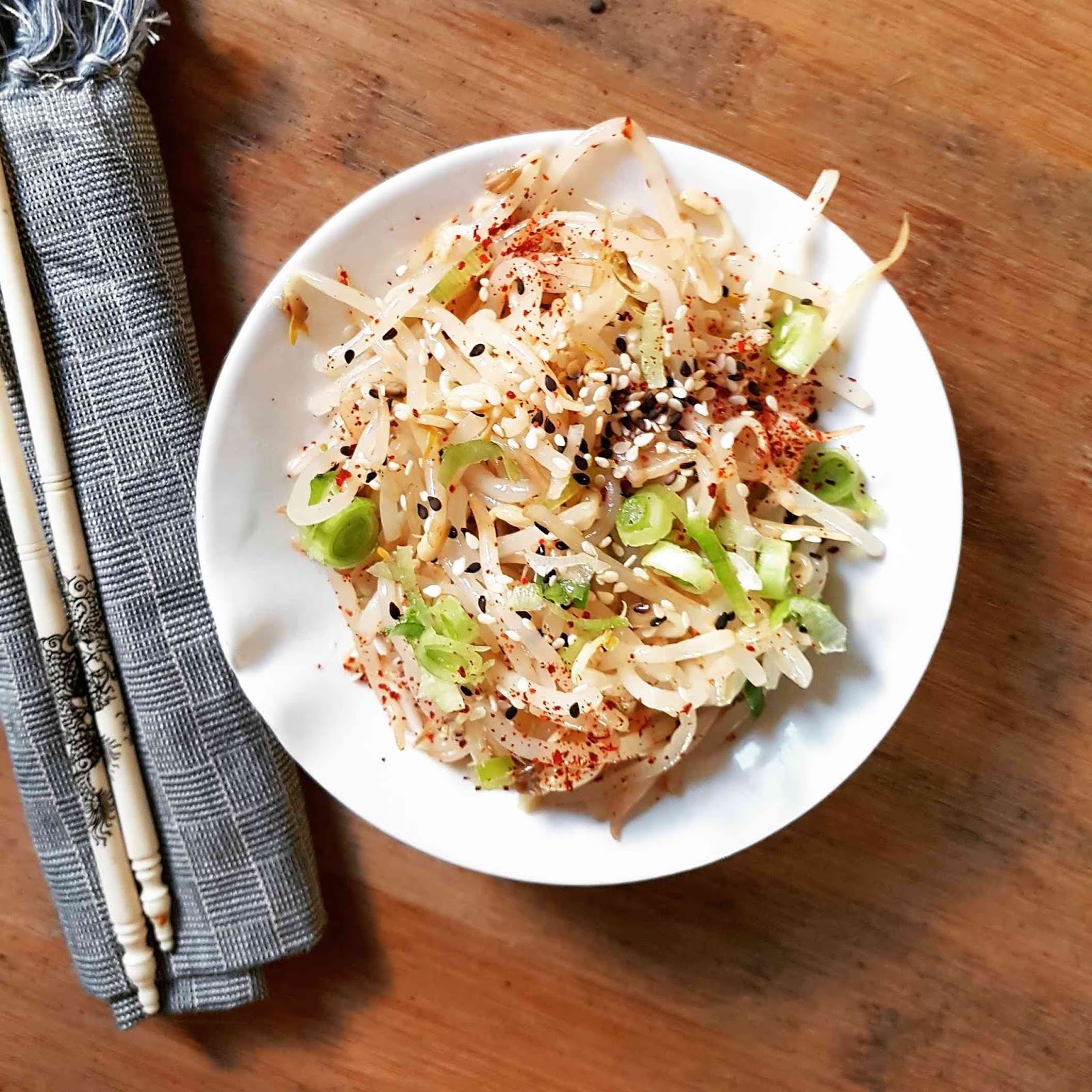 Pousse De Haricot Mungo Recette Chaude Salade de germes d'haricots mungo à la coréenne (Sukju Namul)