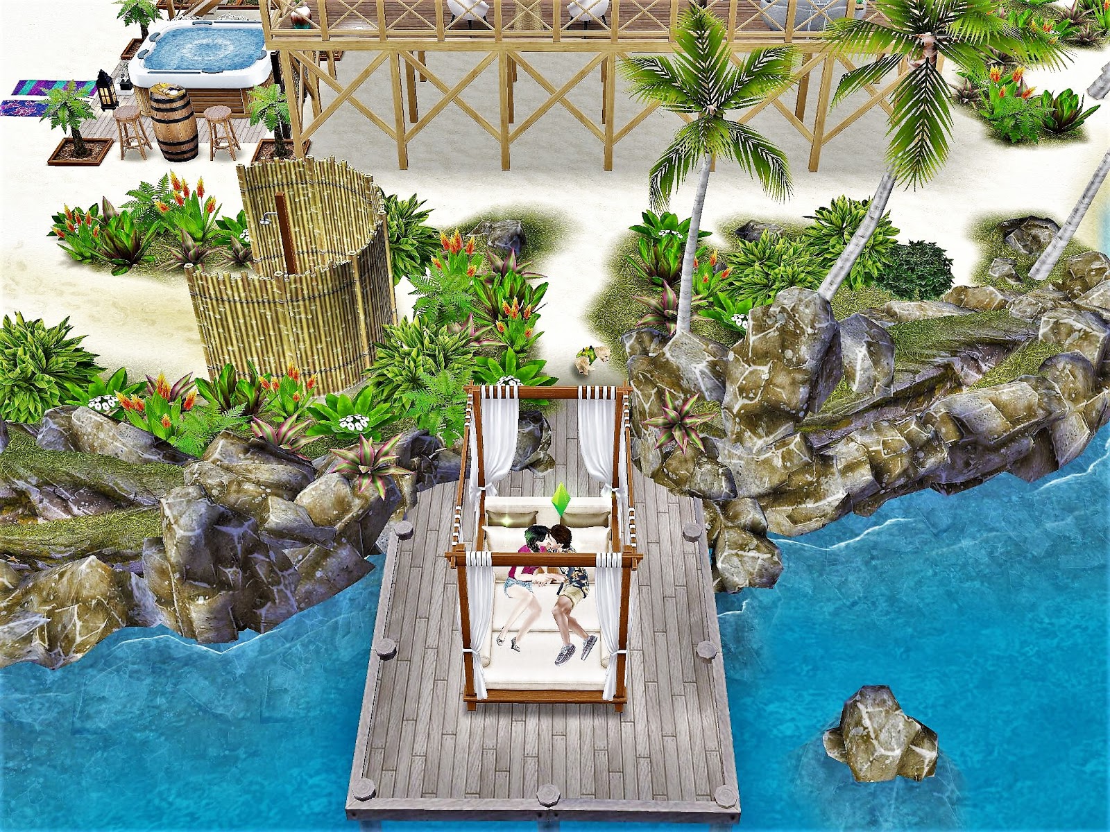 sim house design Sims Freeplay Island Villa 浪漫海岛度假屋