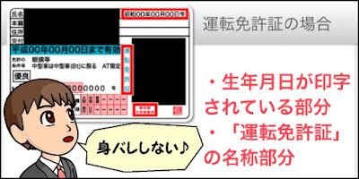 黒塗りの運転免許証