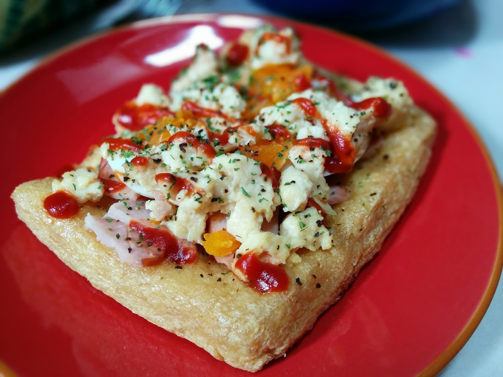 Mamatouille friedtofu pizza crust
