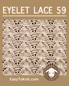 #Knit Eyelet Lace Pattern