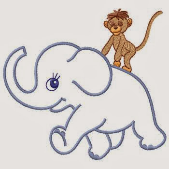 Baby Elephant & Baby Monkey