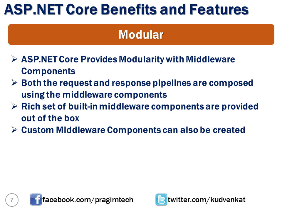 Sql server, .net and c# video tutorial: ASP.NET Core Tutorial - Slides