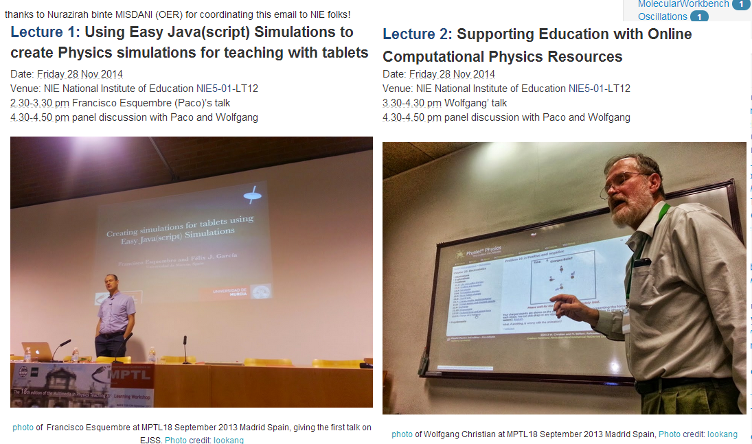 Open Source Physics Singapore Edulab Public Lecture Series