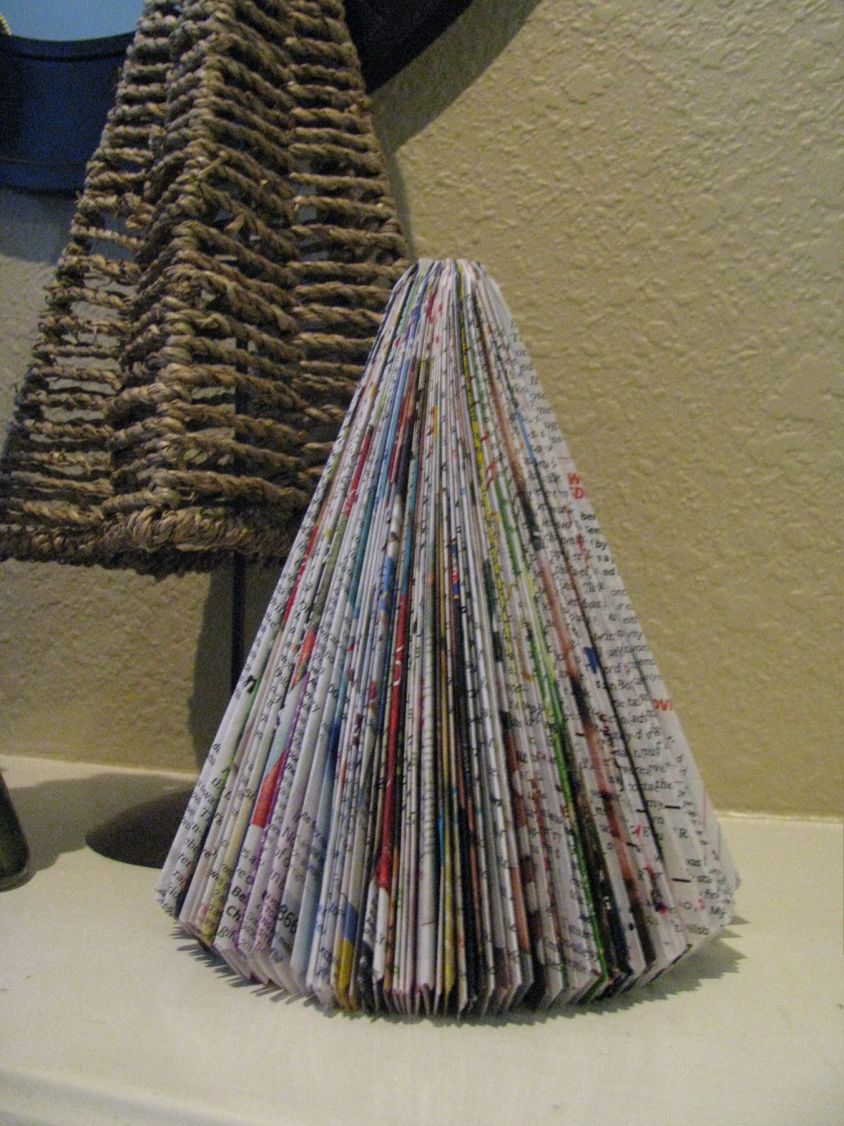 The Cannary Family My folded magazine "tree"
