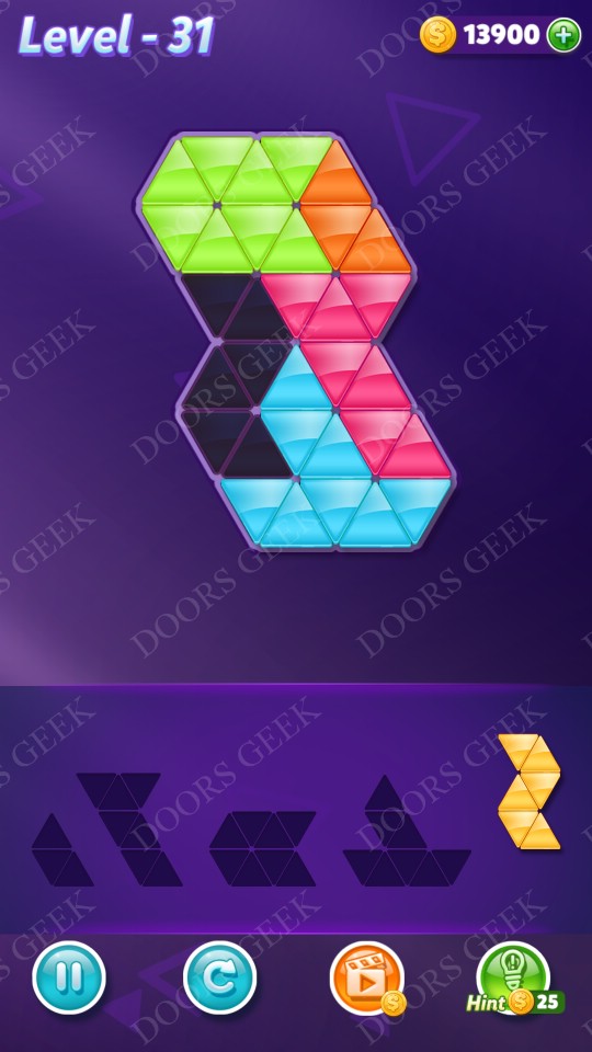 Block! Triangle Puzzle 5 Mania Level 31 Solution ~ Doors Geek