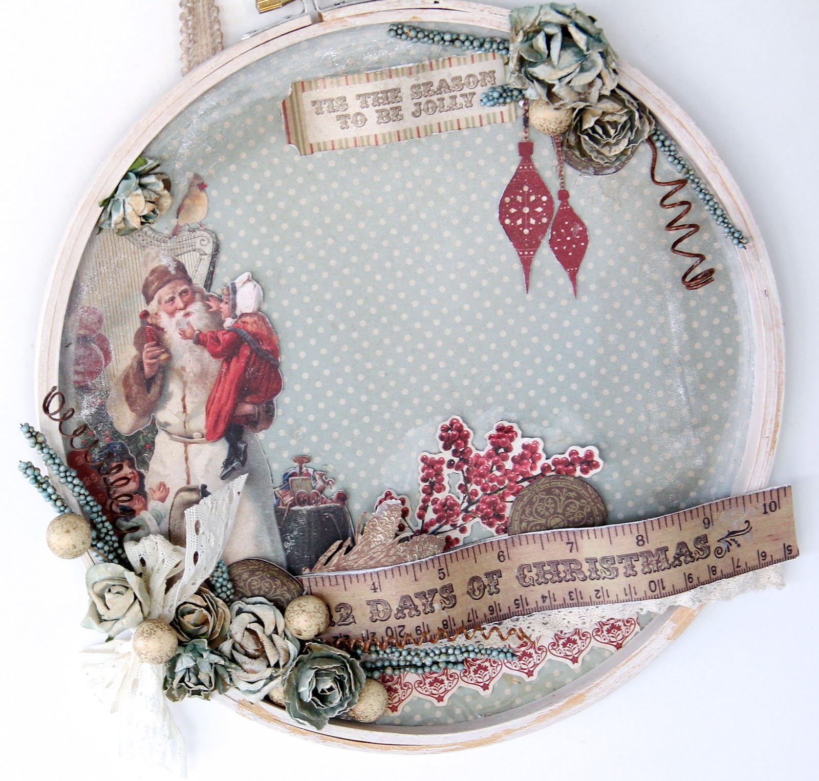 Tiffanys Paper Designs Christmas Embroidery Hoop
