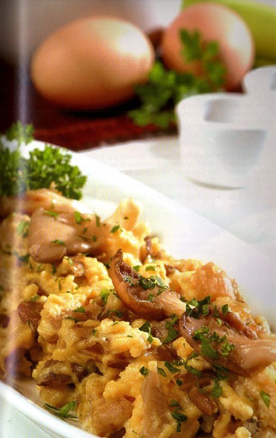 Revuelto champinones huevo thermomix