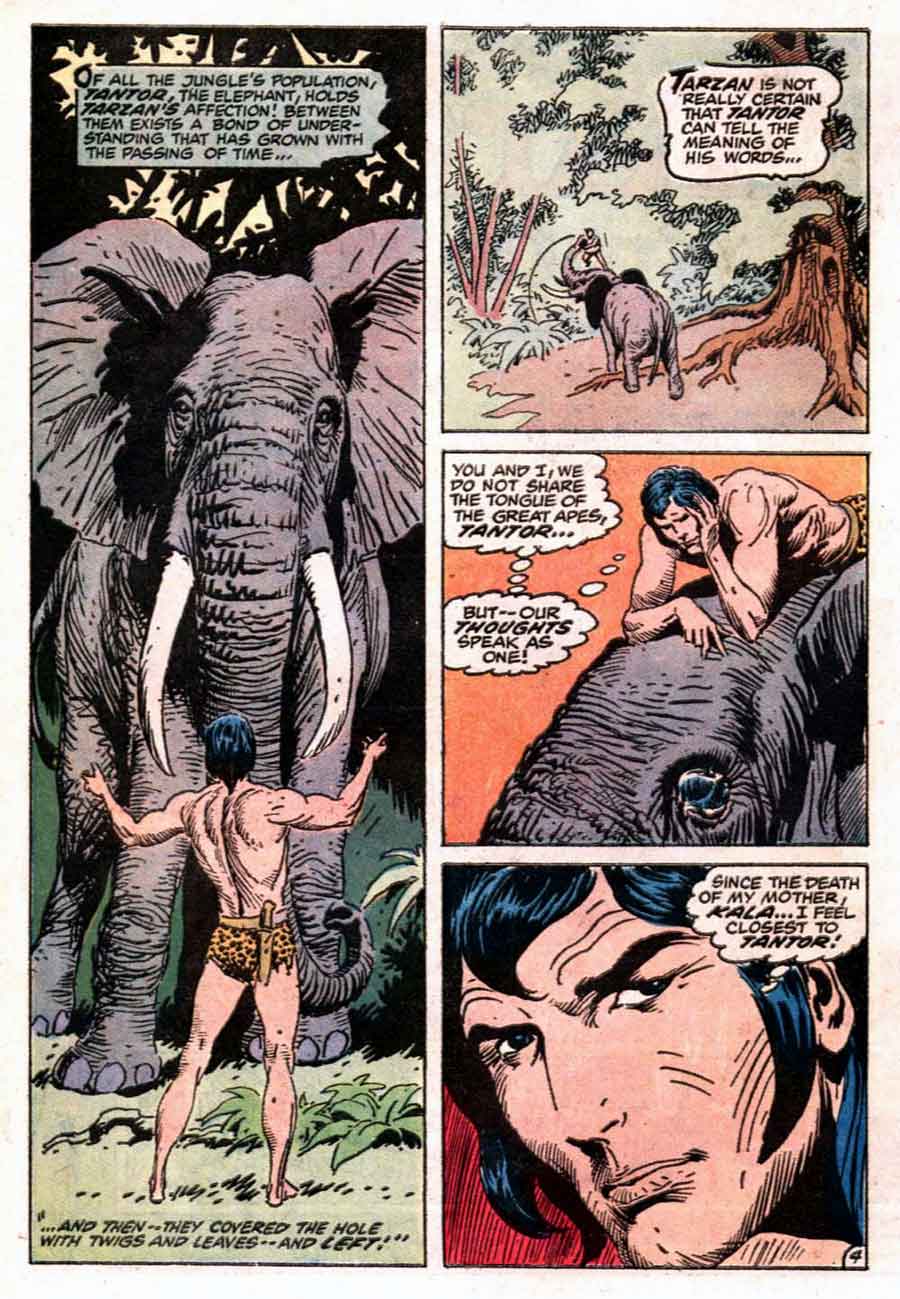 Joe Kubert bronze age dc 1970s comic book page - Tarzan #212