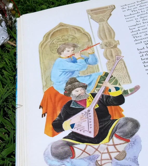 "The Frog Princess" from Russian Fairy Tales (A Giant Golden Book), translated by Marie Ponsot, illustrated by Benvenuti. Golden Press, 1960.
