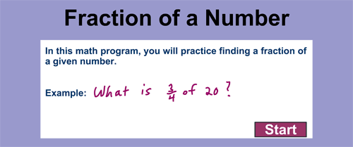 Fraction of a number
