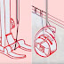 Here's how a Sewing Machine hook threads into a cloth