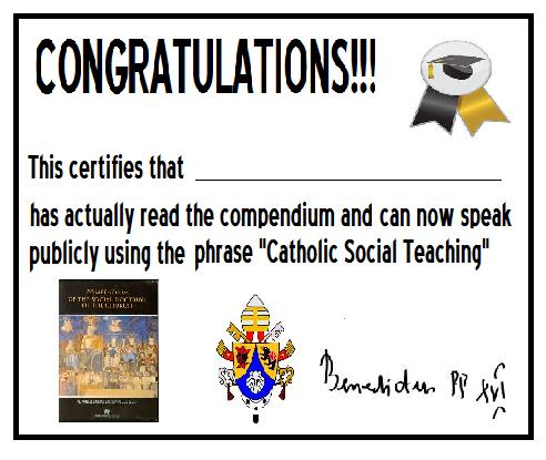On This Rock Licensed to Speak On Catholic Social Teaching?