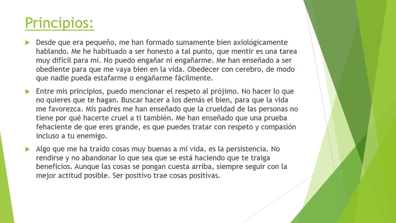 Mis Valores Principios Y Creencias Proyecto De Vida