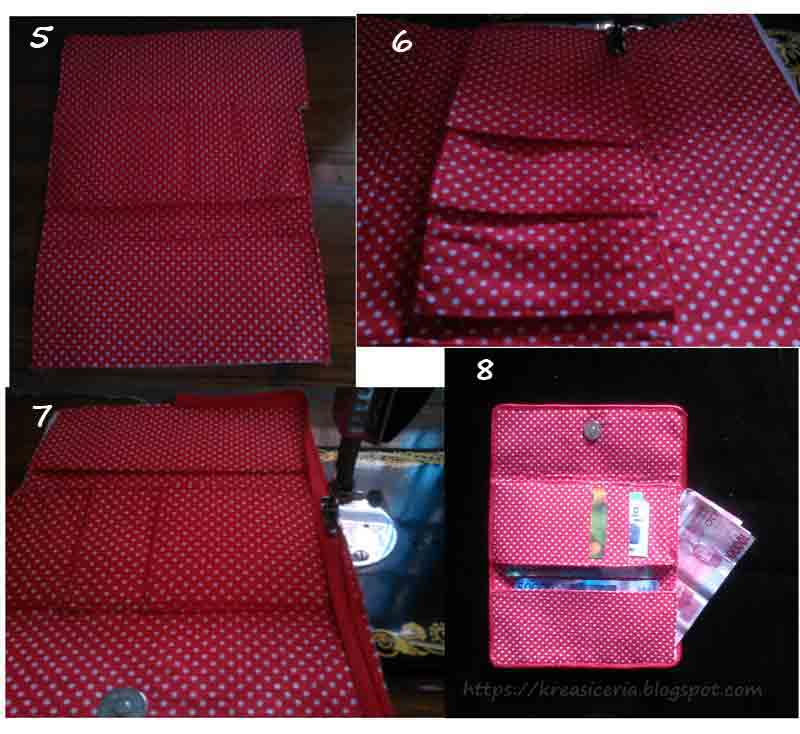 Cara membuat dompet dari kain perca tanpa resleting