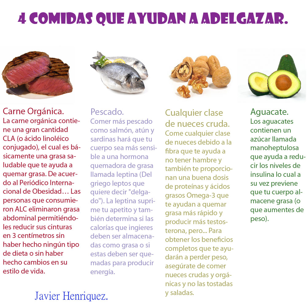 Adelgazar 4 comidas para
