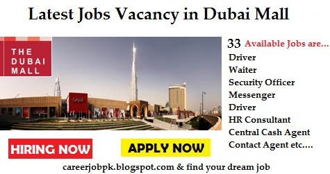 Latest jobs in Dubai Mall 2016 Latest jobs vacancy in Dubai Mall 2016