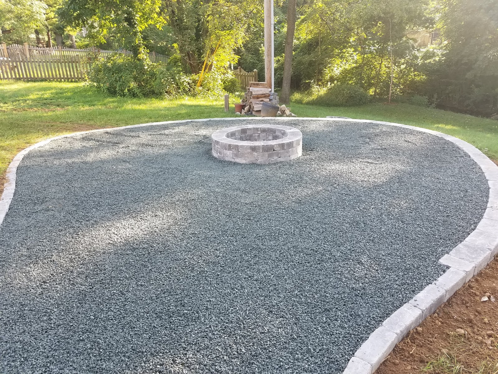 Custom Stoneworks & Design Inc. Fire Pit Pad in Lutherville MD