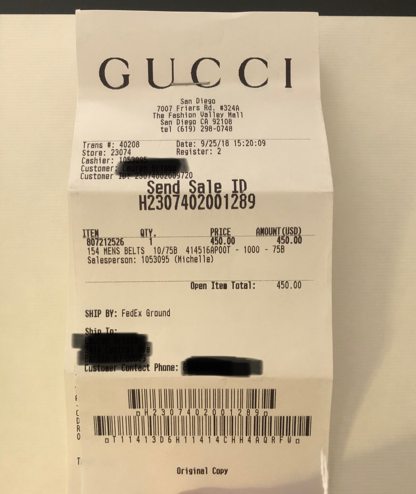 real gucci belt serial number