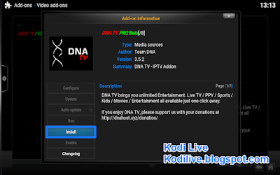How To Install DNA TV Addon For Kodi