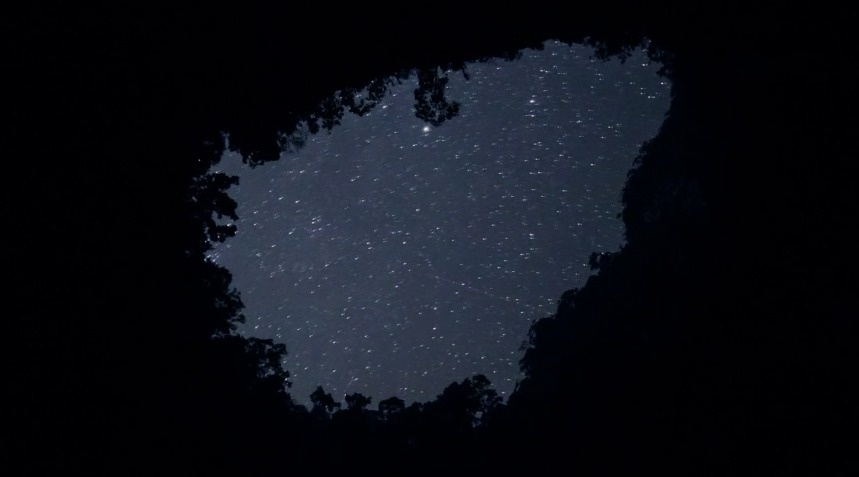A night view from the largest cave in the world.  - A Farmer Saw A Hole In A Rock, What He Found Inside Amazed The Entire World.
