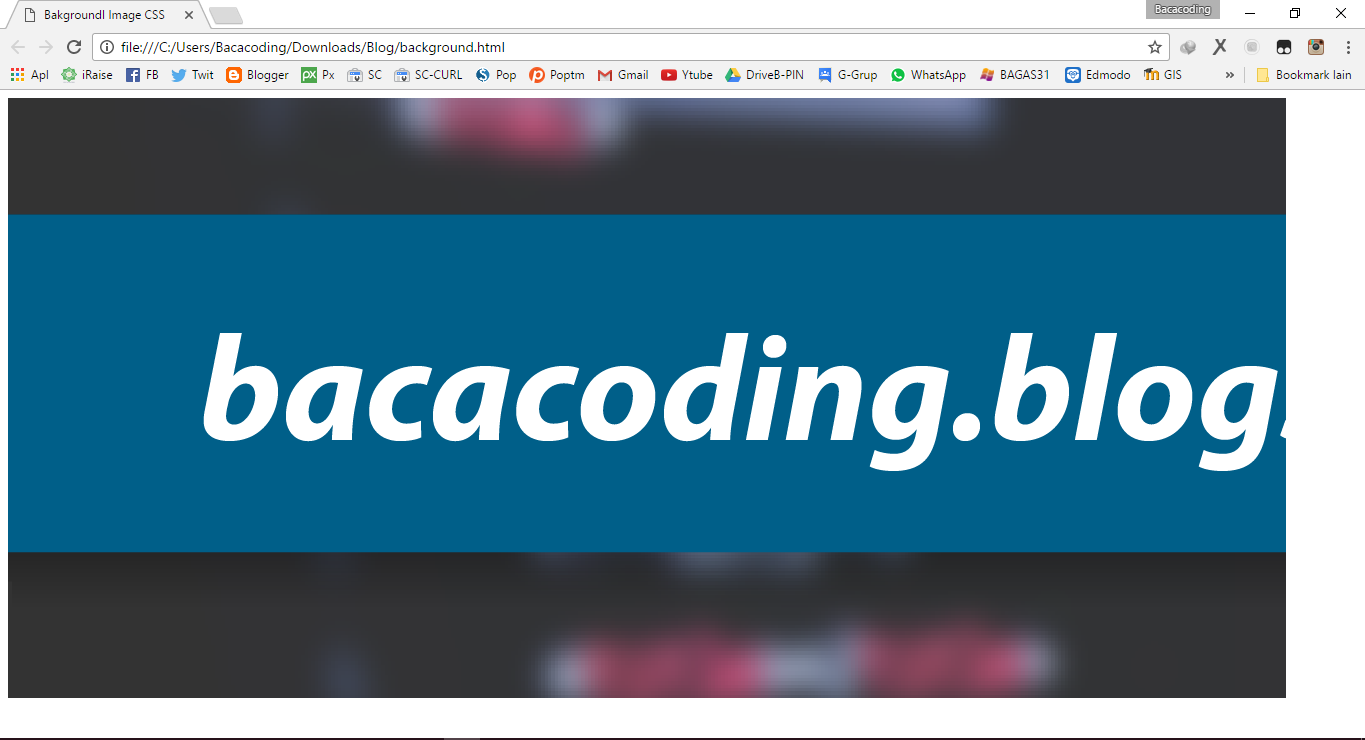 Cara Membuat Background Gambar dengan CSS (background-image) - BACA CODING