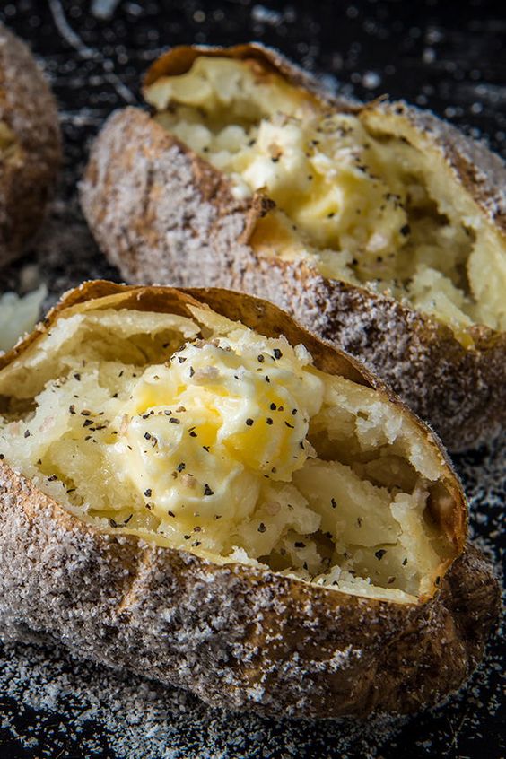 Salt Crusted Baked Potato healthy dinner recipe