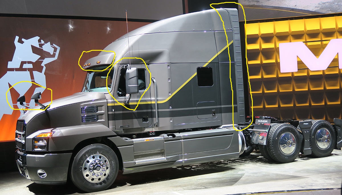 DIECIOCHO RUEDAS: SOLUCIONES AERODINÁMICAS DEL NUEVO MACK ANTHEM