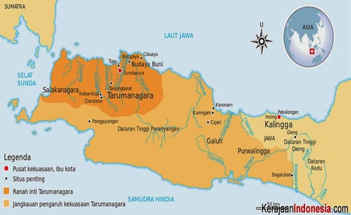 Peta Kerajaan Tarumanegara