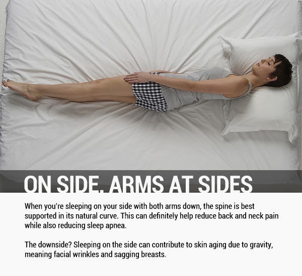 On Side, Arms at Sides - 8 Sleeping Positions and Their Effects On Health