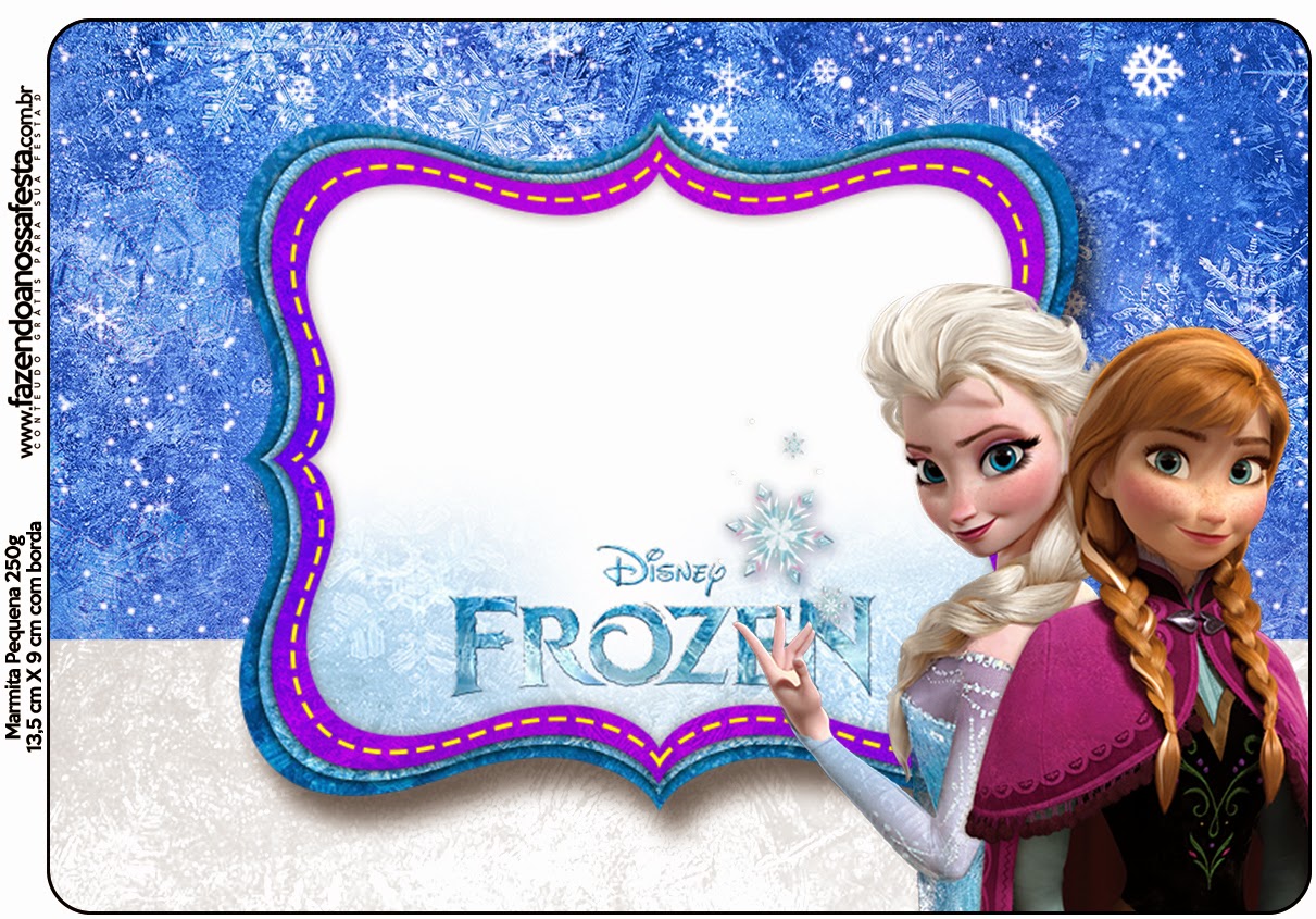 Frozen Nevando: Etiquetas para Candy Bar para Imprimir Gratis. Marco de Frozen para imprimir gratis.