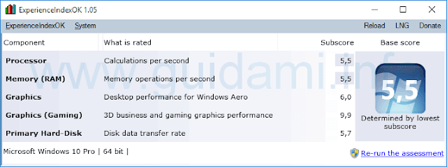 ExperienceIndexOK indice prestazioni Windows 10